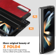 Maska za Samsung Galaxy Z Fold 4 Leather crvena - 057772