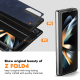 Maska za Samsung Galaxy Z Fold 4 Leather plava - 058115