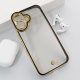 Maska za iPhone 16 Luxury Crystal Clear crna - 616652