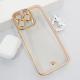 Maska za iPhone 16 Pro Max Luxury Crystal Clear roze - 616654