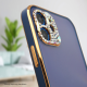 Maska za Samsung A55 5G/ A556B Luxury Crystal Clear roze - 616646