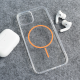 Maska za iPhone 13/14 narandžasto Mag Case Clear Slim - 619280
