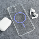 Maska za iPhone 15  Mag Case Clear Slim ljubičasta - 619292