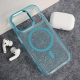 Maska za iPhone 17 Pro Mag Case Glitter plava - 618354