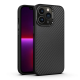 Maska za iPhone 12 Metal Carbon Fiber Mag Case crna - 604170