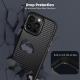 Maska za iPhone 12 Metal Carbon Fiber Mag Case crna - 604170