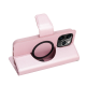 Maska za iPhone 14 Pro Max na preklop Hanman Miny Mag Case roze - 603568