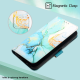 Maska za Samsung A15 4G/ A155F/ A15 5G/ A156B tirkiz na preklop Marble - 613844