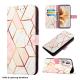 Maska za Samsung A55 5G/ A556B geometry na preklop Marble roze - 613848