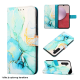 Maska za Xiaomi Redmi 13 4G tirkiz na preklop Marble - 613854