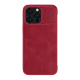 Maska za iPhone 14 Pro na preklop Nillkin Qin Pro crvena - 057429