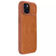 Maska za iPhone 15 braon na preklop Nillkin Qin Pro - 605042