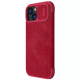 Maska za iPhone 15 Plus na preklop Nillkin Qin Pro crvena - 605038