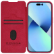 Maska za iPhone 15 Plus na preklop Nillkin Qin Pro crvena - 605038