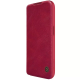 Maska za iPhone 15 Pro Max na preklop Nillkin Qin Pro crvena - 605049