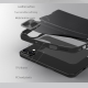 Maska za iPhone 16 Pro (Plain Leather) na preklop Nillkin Qin Prop crna - 513506
