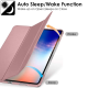 Maska za Samsung Tab A9 Plus/ X210 na preklop Tablet Stripes roze zlatna - 611463