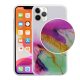 Maska za iPhone 11 Pro Water Spark transparent pink-zelena - 043560