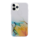Maska za iPhone 12 Pro Max Water Spark transparent zlatno-plava - 046501
