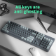mehanička tastatura ZIFRIEND ZT104 belo plava (sivi switch) - 609949