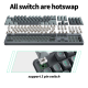 mehanička tastatura ZIFRIEND ZT104 belo plava (sivi switch) - 609949