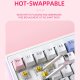 mehanička Wireless tastatura ZIFRIEND ZA63 Pro belo plava (zuti switch) - 609937