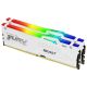 KINGSTON DIMM DDR5 64GB (2x32GB kit) 5200MT/s KF552C36BWEAK2-64 Fury Beast RGB White Expo - MEM02435