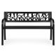 MULTIGARDEN Metalna baštenska klupa 120×50 cm sa dekorativnim naslonom, crna - - EP3003403