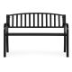 MULTIGARDEN Metalna baštenska klupa 120×50 cm sa naslonom, crna - - EP3003406
