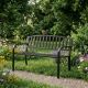 MULTIGARDEN Metalna baštenska klupa 120×50 cm sa naslonom, crna - - EP3003406