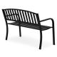 MULTIGARDEN Metalna baštenska klupa 120×50 cm sa naslonom, crna - - EP3003406