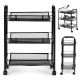 MODERNHOME Metalna mobilna polica za kupatilo sa 3 nivoa i točkićima black - PJJKT0103-03