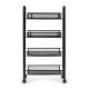 MODERNHOME Metalna mobilna polica za kupatilo sa 4 nivoa i točkićima black - PJJKT0103-04