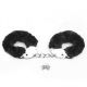 Metalne Lisice Crno Krzno Black Furry Cuffs - ft001016