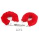 Metalne Lisice Crveno Krzno Red Furry Cuffs - ft001017