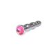 Metalni analni dildo sa rozim dijamantom 14cm - RL-A74S pink
