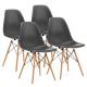 BOLZZ Milano set 4 stolice gray - BOLMILCHAGRAYS