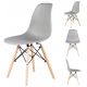 MODERNHOME Milano set 4 stolice svetlo siva - PC-005 LG