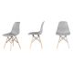 MODERNHOME Milano set 4 stolice svetlo siva - PC-005 LG