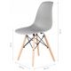 MODERNHOME Milano set 4 stolice svetlo siva - PC-005 LG