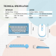 Miš tastatura Combo Wireless Fantech WK-897 GO Mochi 80 zeleni - G213772