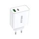 REMAX Strujni Fast punjač Kiddy 1xUSB3.0+1 xTIP C 65W RP-U125, bela - EP2703582