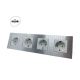Wise Modularni panel sa 4 utičnice - aluminijumski panel srebrni - PMK000105A00000