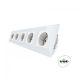 Wise Modularni panel sa 5 utičnica – stakleni panel beli - PMK000163A00000