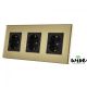 Wise Modularni panel sa 3 utičnice - stakleni panel krem-crni - PMK000068A00000