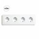Wise Modularni panel sa 4 utičnice – stakleni panel beli - PMK000098A00000