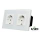 Wise Utičnica modularna dupla 16a - stakleni panel bela - PMK000074A00000