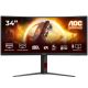 AOC 34 inča CU34G4 UWQHD 3440x1440 Fast VA 180 Hz zakrivljeni gaming monitor - MON03402