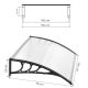 MODERNHOME Nadstrešnica za ulazna vrata 150x80cm - AW-017A 150X80
