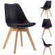 BOLZZ Napoli set 4 stolice black - BOLNAPCHABLCKS